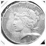 1926 S PEACE DOLLAR VF