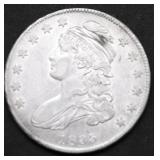 1835 BUST HALF DOLLAR AU 58