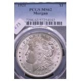 1921 PCGS MS62 MORGAN DOLLAR