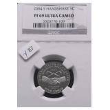 2004 S NGC PF69UC PEACE NICKEL