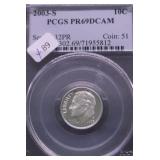 2003 S PCGS PF69DC ROOSEVELT DIME