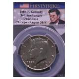 2014 D PCGS SP 65 KENNEDY HALF DOLLAR