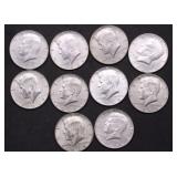 10 40 % SILVER HALF DOLLARS