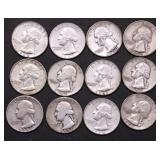 DOZEN SILVER QUARTERS