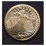 HALF GRAM 14 K GOLD ROUND