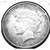 1923 S PEACE DOLLAR AU