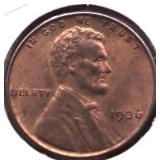 1936 GEM RB LINCOLN CENT