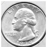 1939 D GEM BU WASHINGTON QUARTER