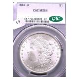 1884 O CAC MS64 MORGAN DOLLAR