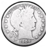 1909 BARBER HALF DOLLAR G
