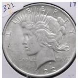 1922 PEACE DOLLAR AU