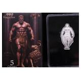 5 GRAM .999 SILVER ART BAR W BOX PAPERS