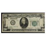 1928 REDEMABLE IN GOLD 20 $ FEDERAL RESERVE NOTE