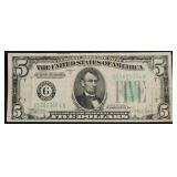 1934 5 $ FEDERAL RESERVE NOTE VF