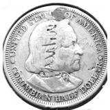 COLUMBIAN EXPO HALF DOLLAR COUNTER STAMP