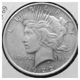 1922 PEACE DOLLAR XF