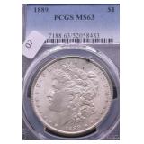 1889 PCGS MS63 MORGAN DOLLAR