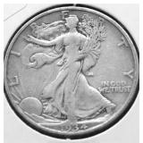 1934 D WALKING HALF DOLLAR VF