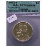 2001 S ICG PF70DC SACAGAWEA DOLLAR