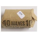 ROLL OF 40 % SILVER HALF DOLLARS