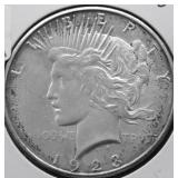 1923 S PEACE DOLLAR VF