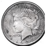 1924 PEACE DOLLAR XF