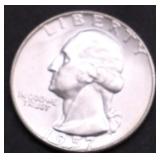 1957 D GEM BU WASHINGTON QUARTER