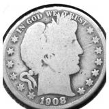 1908 O BARBER HALF DOLLAR G
