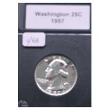 1957 PROOF WASHINGTON QUARTER