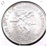 1968 CHOICE BU SILVER 25 PESOS