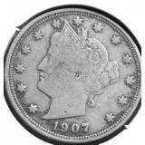 1907 V NICKEL F