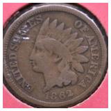 1862 INDIAN HEAD CENT VG
