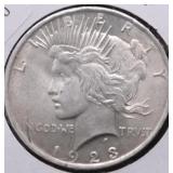 1923 PEACE DOLLAR AU