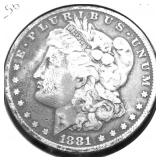 1881 MORGAN DOLLAR F