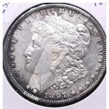 1897 MORGAN DOLLAR AU