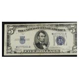 1934 5 $ SILVER CERTIFICATE XF