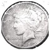 1923 S PEACE DOLLAR VF