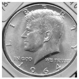 1964 GEM BU KENNEDY HALF DOLLAR
