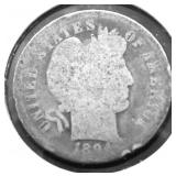 1894 BARBER DIME AG