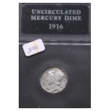 1916 MERCURY DIME AU
