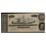 1864 20 $ CONFEDERATE NOTE AU