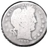 1899 BARBER HALF DOLLAR AG