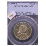 2001 S PCGS PF69DC SACAGAWEA DOLLAR