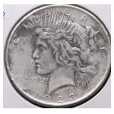 1923 PEACE DOLLAR VF