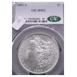 1885 O CAC MS62 MORGAN DOLLAR