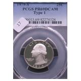 1979 S PCGS PF69DC WASHINGTON QUARTER