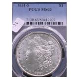 1881 S PCGS MS63 MORGAN DOLLAR