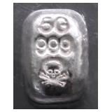 5 GRAM SILVER BAR