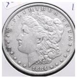1884 MORGAN DOLLAR XF