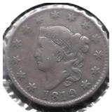 1819 LG DATE LARGE CENT VF PQ